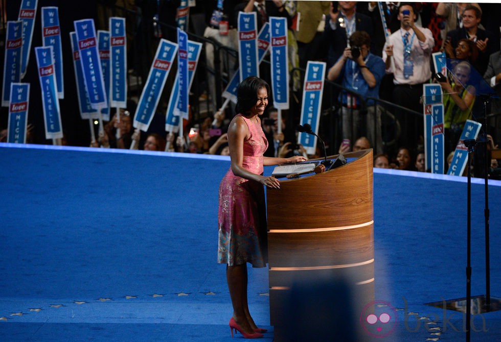 Michelle Obama en el discurso de la Convención Demócrata septiembre 2012