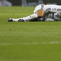 Cristiano Ronaldo en el partido de Liga contra el Granada en el Bernabéu