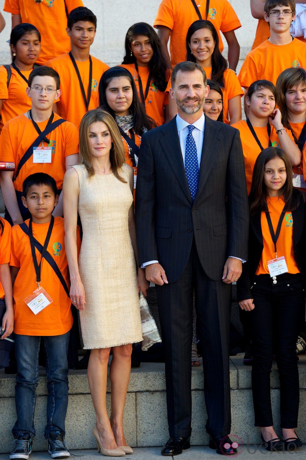 Los Príncipes Felipe y Letizia en su primer acto oficial tras las vacaciones de verano