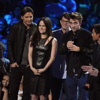 Robert Pattinson, Taylor Lautner y Jackson Rathbone en los MTV Video Music Awards 2012