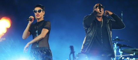 Rihanna y Jay-Z cantando en la clausura de los Juegos Paralímpicos de Londres 2012