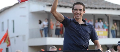 Alberto Contador celebra en Pinto su victoria en La Vuelta a España 2012