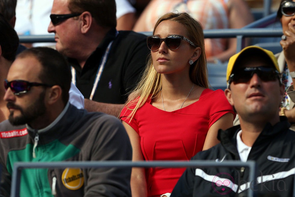 Jelena Ristic, novia de Novak Djokovic, en la final del US Open 2012