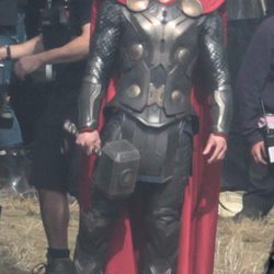 Chris Hemsworth en el rodaje de 'Thor: The Dark World'
