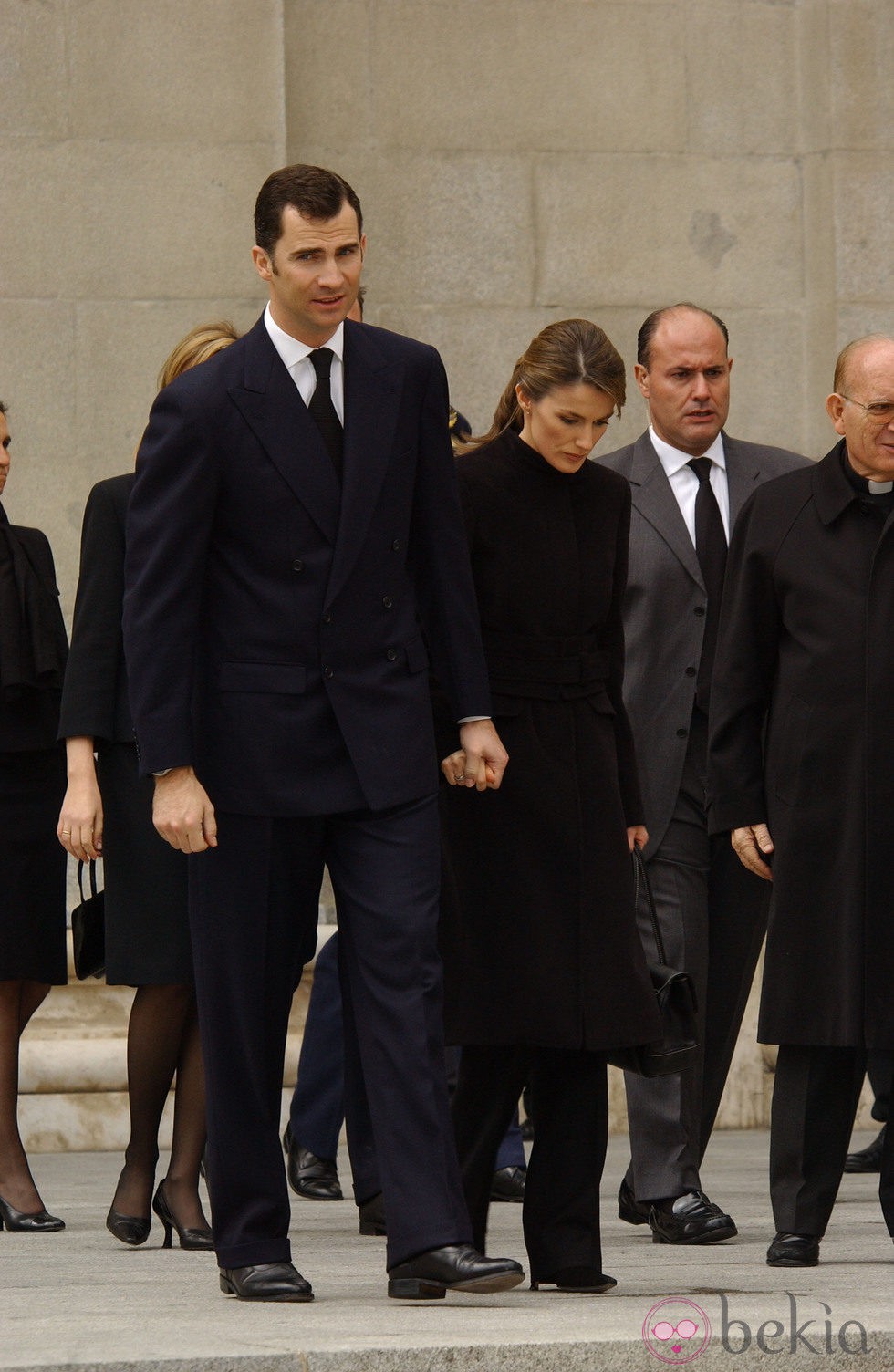 El Príncipe Felipe y Letizia Ortiz en el funeral de Estado por las víctimas del 11-M