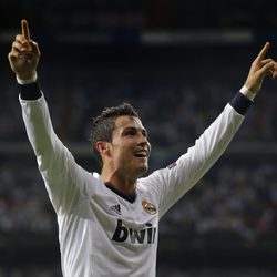 Cristiano Ronaldo celebra su gol en el partido Real Madrid - Manchester City