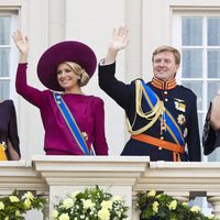 La Reina Beatriz y los Príncipes Guillermo y Máxima en la apertura del Parlamento de Holanda