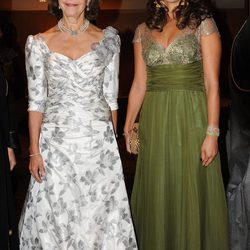 Silvia de Suecia y la Princesa Magdalena en una cena de gala en Washington