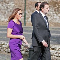 Mariano Rajoy y Elvira Fernández en la boda del hijo de Ruiz Gallardón