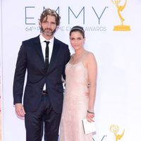 David Benioff y Amanda Peet a alfombra roja de Emmy 2012