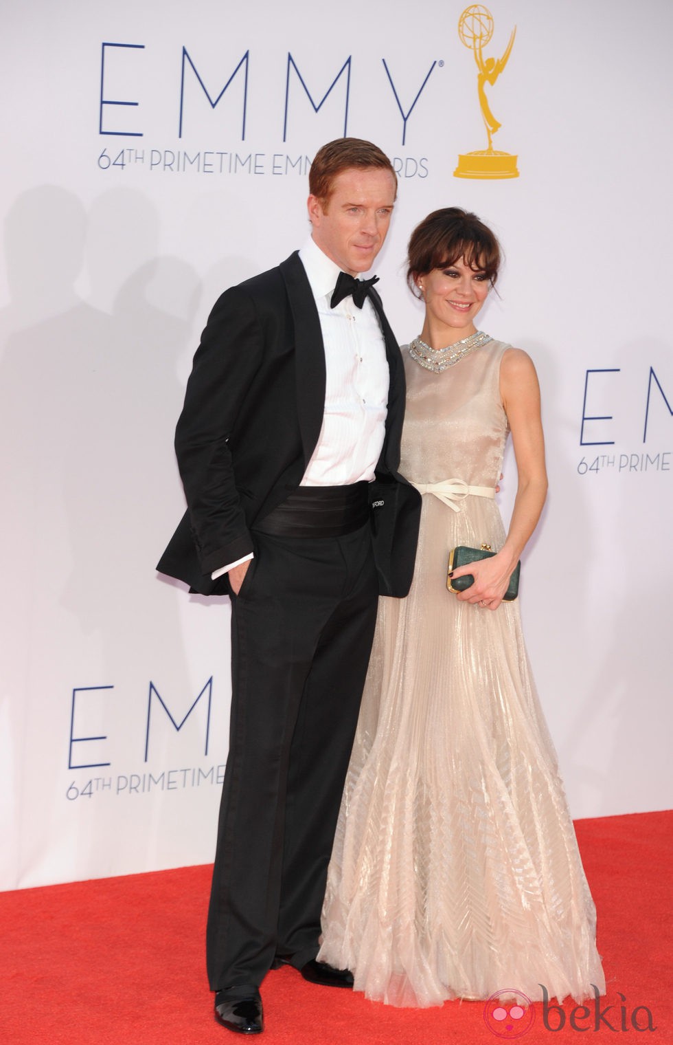 Damian Lewis y su mujer en los Emmy 2012