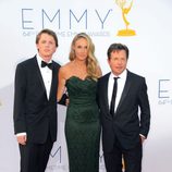 Michael J. Fox, Tracy Pollan y Sam Fox en los Emmy 2012
