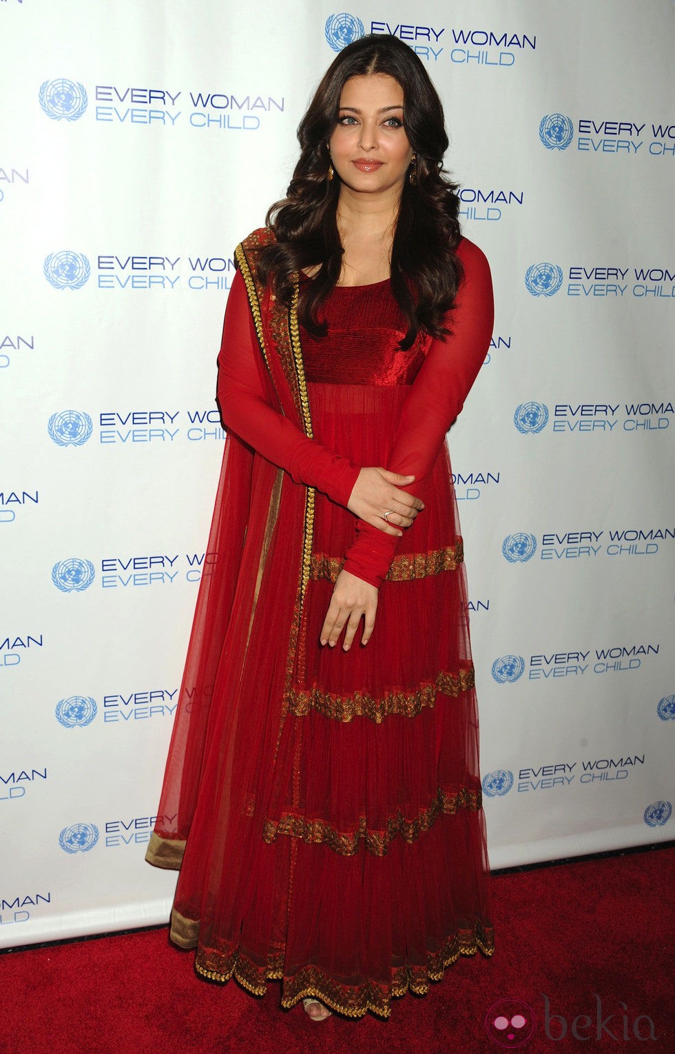 Aishwarya Rai  en una cena benéfica de la ONU en Nueva York