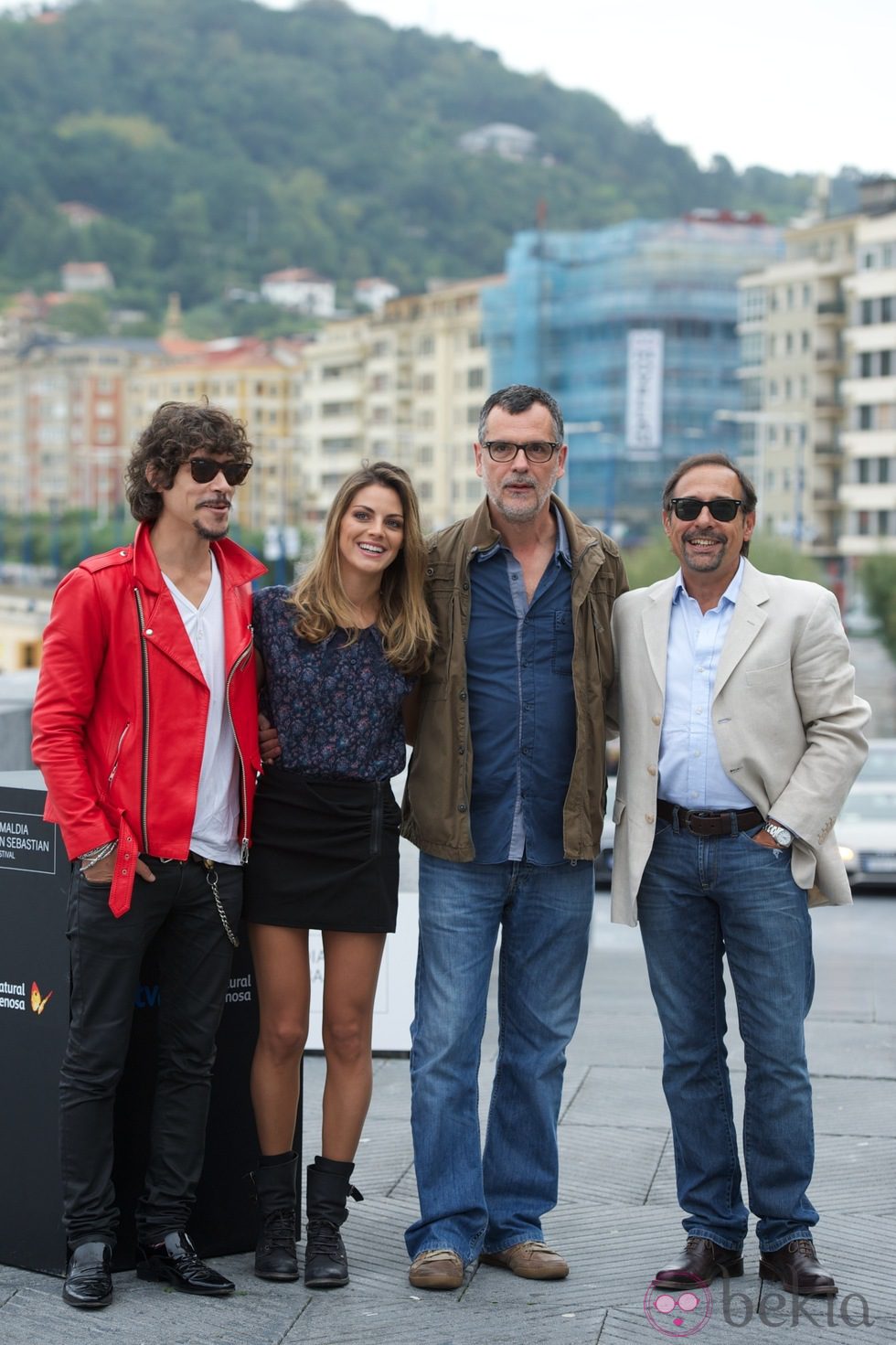 Óscar Jaenada, Amaia Salamanca, Eduard Cortés y Guillermo Francella en el Festival de San Sebastián
