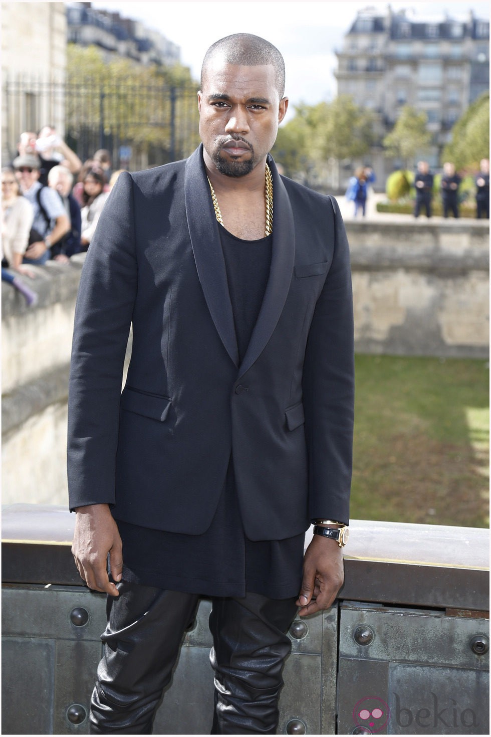 Kanye West en el desfile de Dior de la Semana de la Moda de París