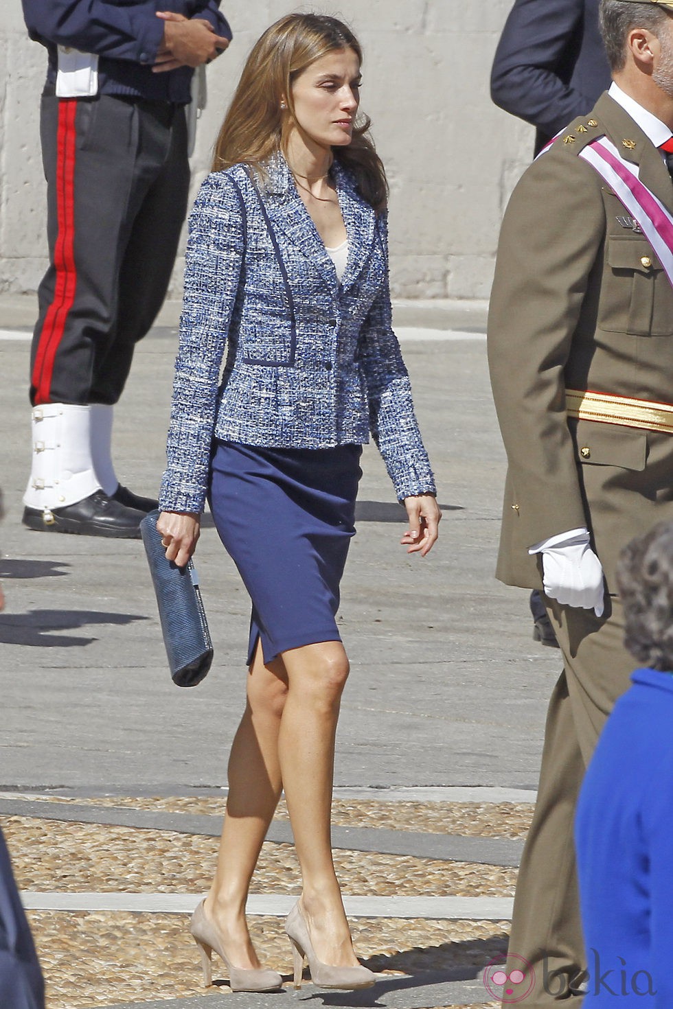 La Princesa Letizia en la imposición de la Cruz de San Fernando en el Palacio Real