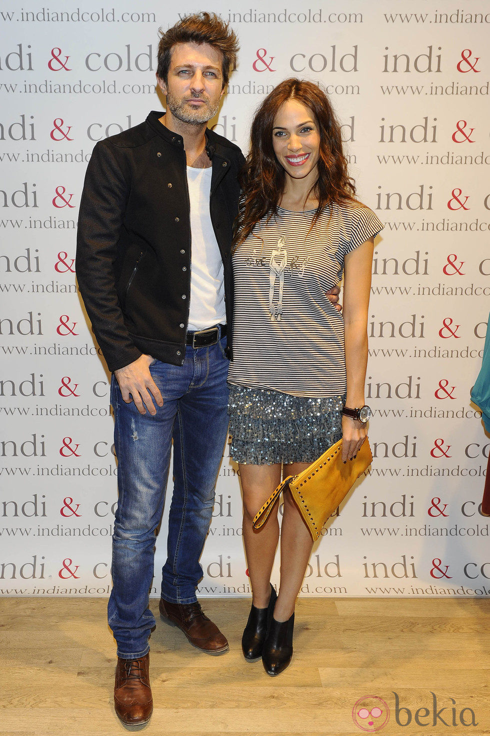 Nerea Garmendia y Jesús Olmedo en la inauguración de la tienda Indi & Cold en Madrid
