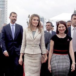 La Princesa Letizia y la Primera Dama de Panamá Marta Linares