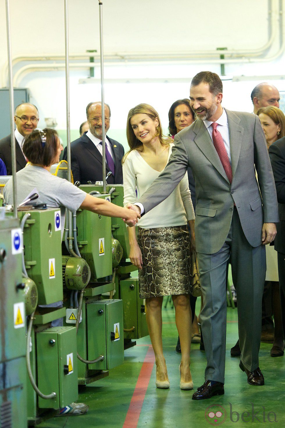 Los Príncipes Felipe y Letizia durante la inauguración del curso 2012/2013 de FP en Valladolid