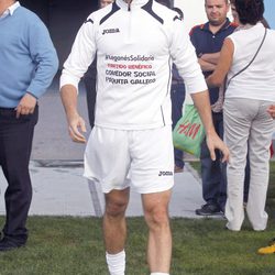 Gonzalo Miró en una partido de fútbol solidario en Leganés