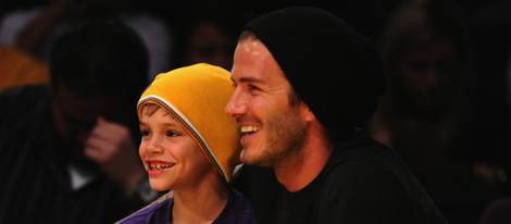 David Beckham y su hijo Romeo
