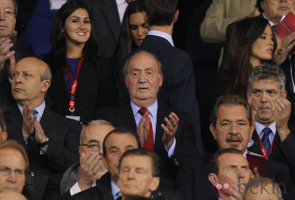 El Rey Don Juan Carlos en el partido España-Francia