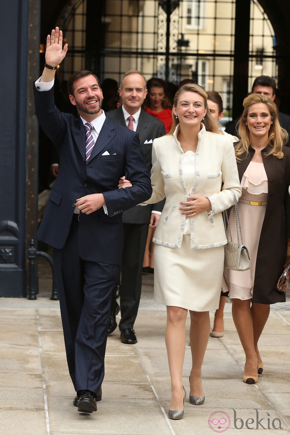 Guillermo de Luxemburgo y Stéphanie de Lannoy en su boda civil