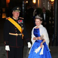 Los Reyes de Noruega en la cena de gala previa a la boda de Guillermo y Stéphanie de Lannoy