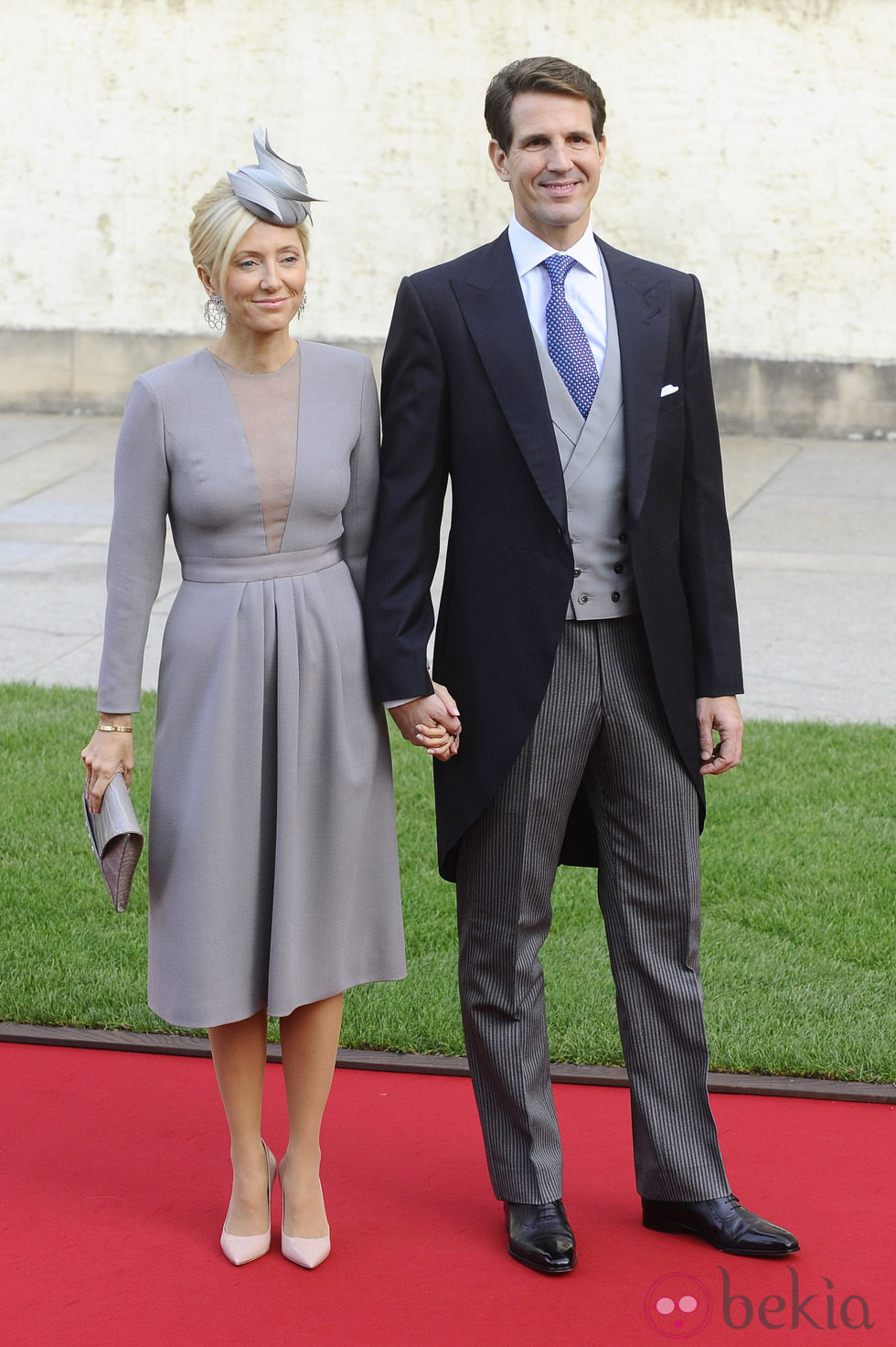 Pablo y Marie Chantal de Grecia en la boda de Guillermo y Stéphanie de Luxemburgo
