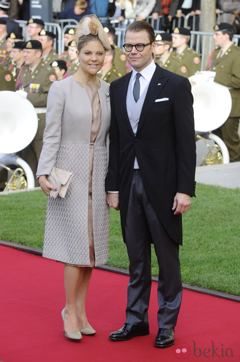 Victoria y Daniel de Suecia en la boda de Guillermo y Stéphanie de Luxemburgo