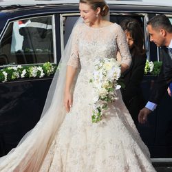 Vestido de novia de Stéphanie de Lannoy en su boda con Guillermo de Luxemburgo