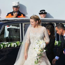 Vestido de novia de Stéphanie de Lannoy en su boda con Guillermo de Luxemburgo