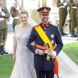 Los Príncipes Guillermo y Stéphanie de Luxemburgo el día de su boda