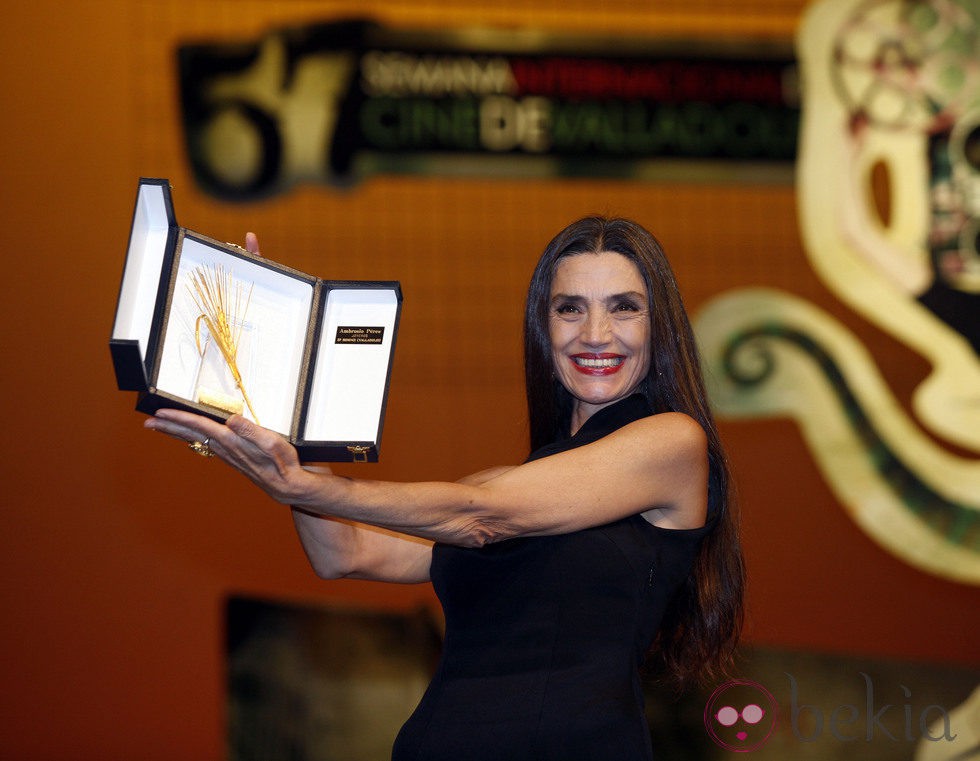 Ángela Molina recoge la Espiga de Honor del Festival de Cine de Valladolid 2012