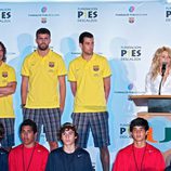 Shakira pronuncia un discurso junto a Busquets, Piqué y Puyol en Miami