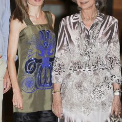 La Princesa Letizia y la Reina Sofía en la cena del 30º Aniversario de la Copa del Rey de Vela