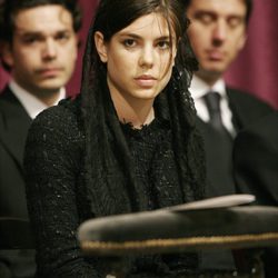 Carlota Casiraghi en el funeral de Rainiero de Mónaco en 2005