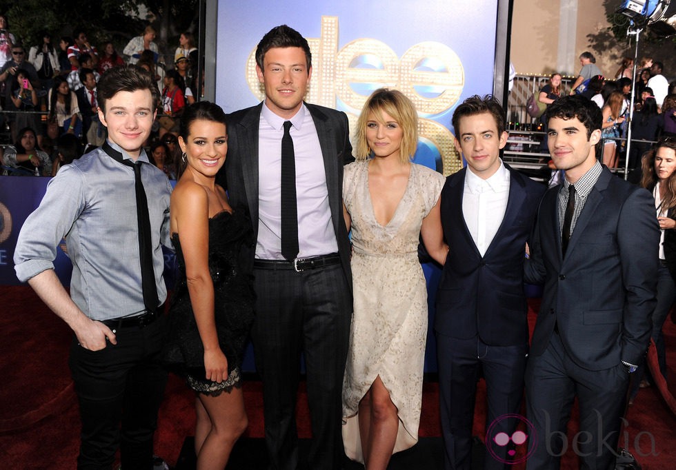 Chris Colfer, Lea Michele, Cory Monteith, Diana Agron, Kevin McHale y Darren Criss