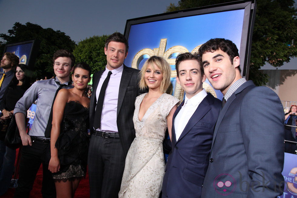 El elenco de la serie 'Glee' en el estreno de la película