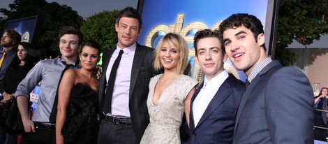 El elenco de la serie 'Glee' en el estreno de la película