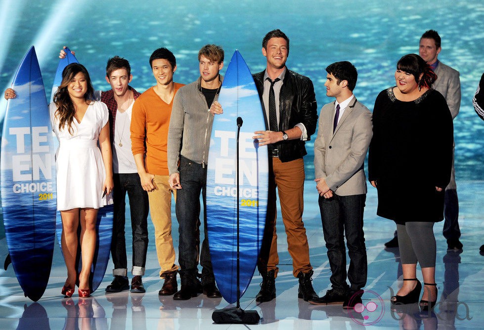 El reparto de 'Glee' en la gala de entrega de los Teen Choice Awards 2011
