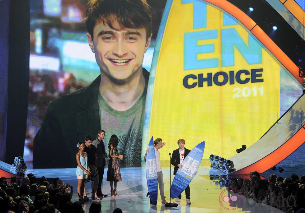 Daniel Radcliffe premiado junto a Tom Felton y Rupert Grint en los Teen Choice Awards 2011