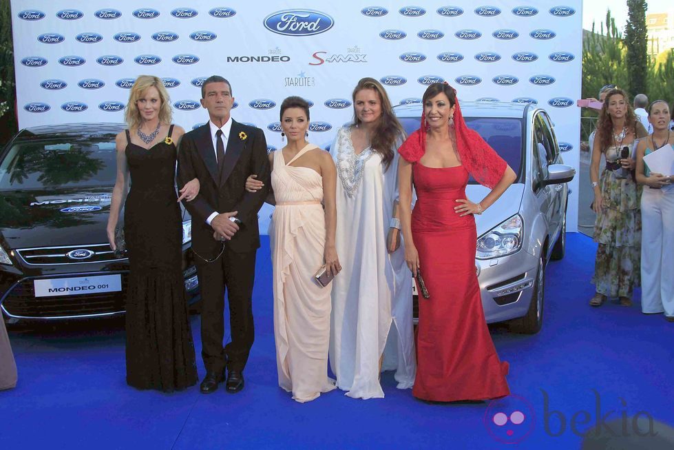 Melanie Griffith, Antonio Banderas, Eva Longoria y María Bravo en la Gala Starlite 2011