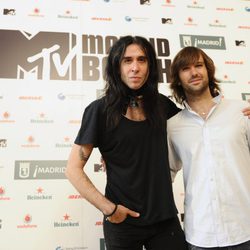 Mario Vaquerizo y David Otero 'El Pescao' en la presentación de MTV Madrid Beach