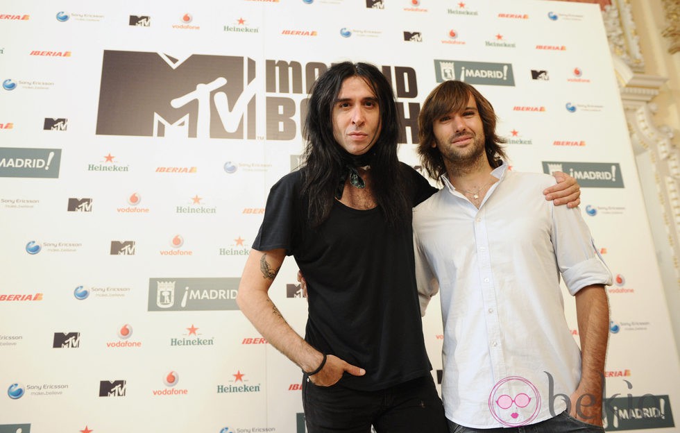 Mario Vaquerizo y David Otero 'El Pescao' en la presentación de MTV Madrid Beach