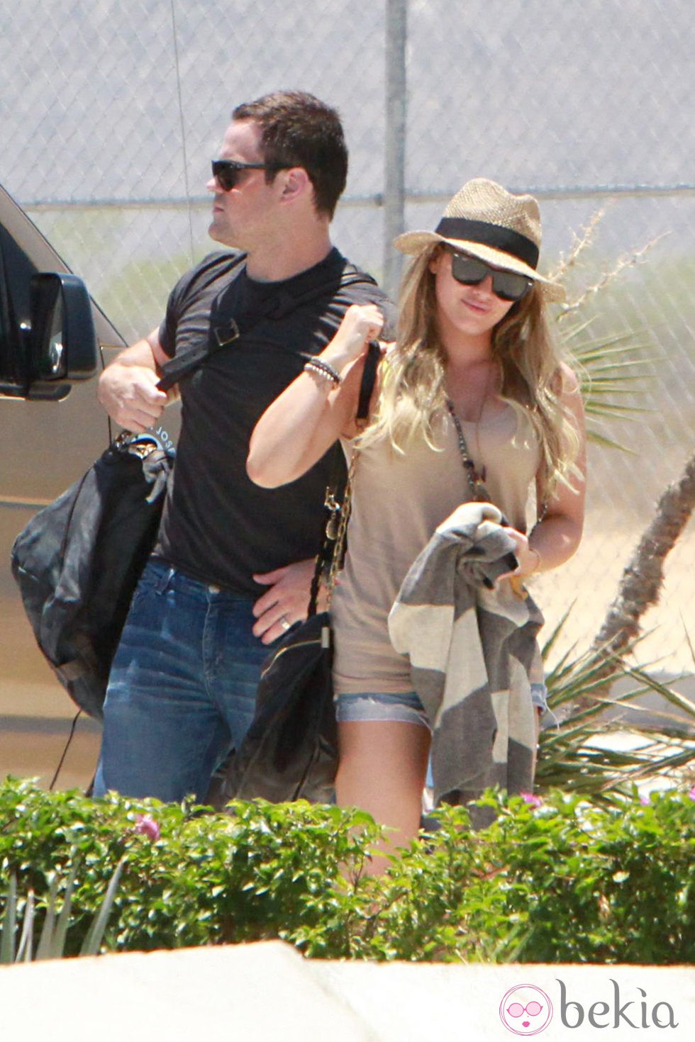 Hilary Duff durante sus primeras vacaciones como embarazada