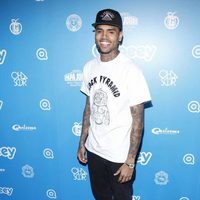 Chris Brown en el lanzamiento de su nuevo canal Qubeey