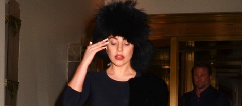 Lady Gaga en la inauguración de una tienda de Versace en Nueva York