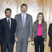 Audiencias de don Felipe y doña Letizia previas a la entrega de los Príncipe de Asturias 2012