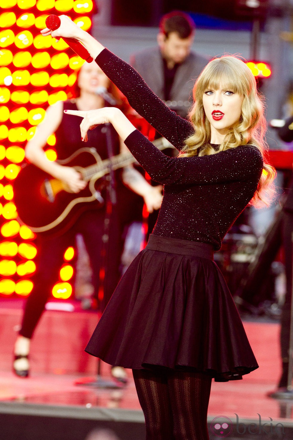 Taylor Swift durante una actuación en 'Good Morning America'